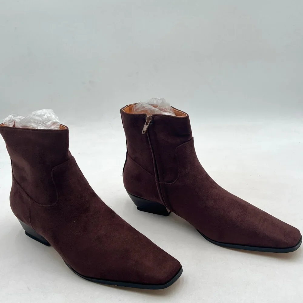 Women's Brown Suede Ankle Bootie
